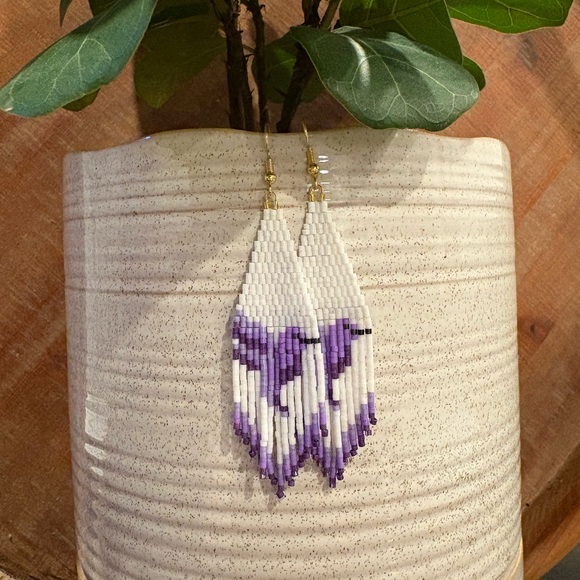Beaded Hummingbird Earrings - Picture 2 of 2